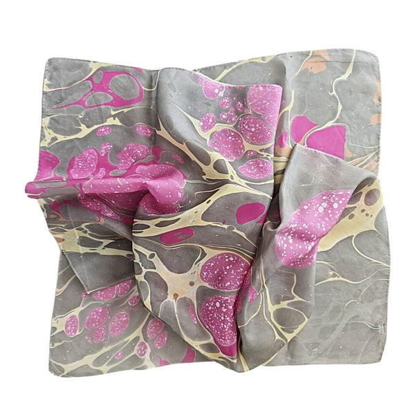 Bubblegum Ebru Silk Scarf by KATE - The Greek Art Company