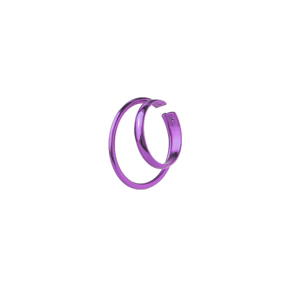 duo earcuff purple single earring by Barbora - The Greek Art Company