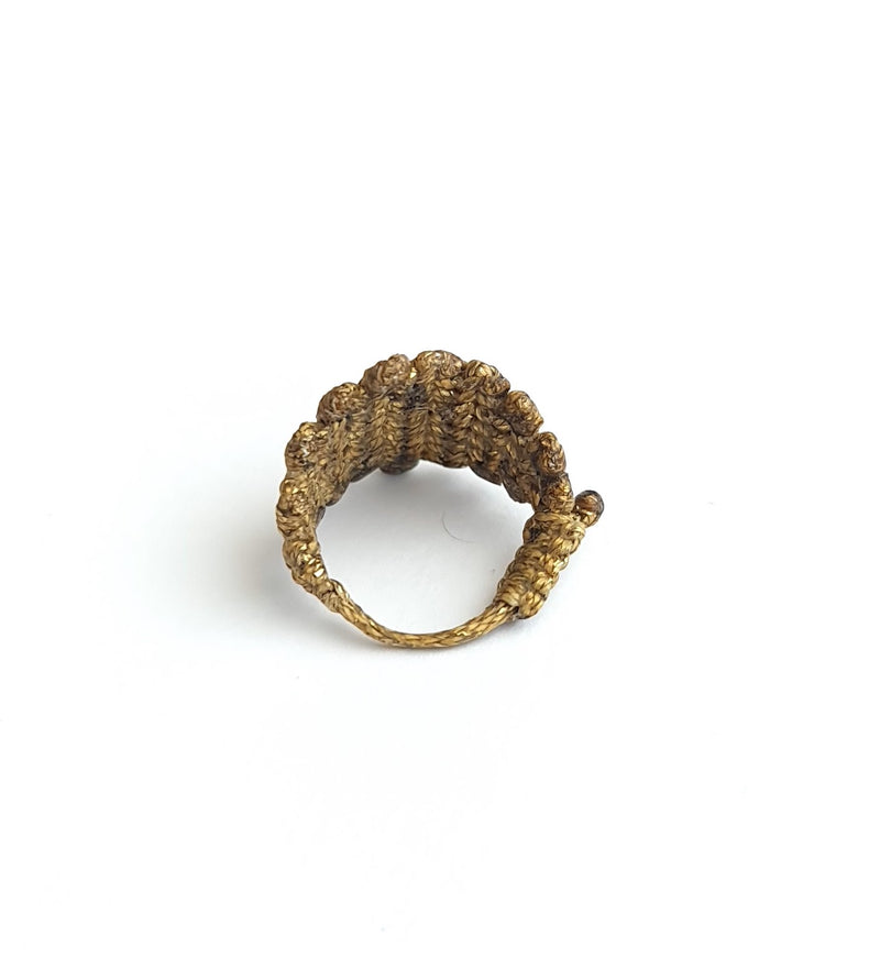 Chevalier Macrame Ring by Irene Hussein - The Greek Art Company