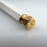 Brass Roller Ball Pen - White by KRAMA - The Greek Art Company