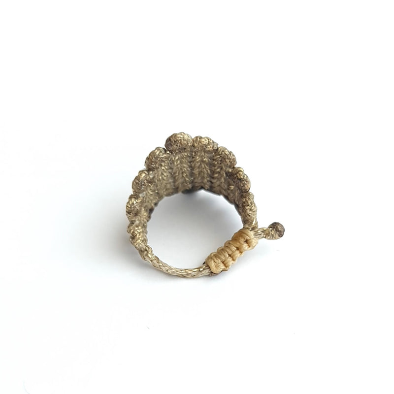 Macrame Ring by Irene Hussein - The Greek Art Company
