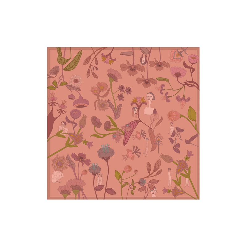 Lost in flowers Silk Scarf by Aenao Design - The Greek Art Company