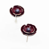 Double Petal Poppy Earrings by Meli Special Jewelry - The Greek Art Company