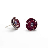 Double Petal Poppy Earrings by Meli Special Jewelry - The Greek Art Company