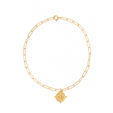 Mini Round Eye Chain Anklet by Barbora - The Greek Art Company