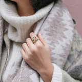 Macrame Ring Multicolor by Irene Hussein - The Greek Art Company