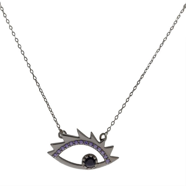 Black Eye Necklace by Aliki Stroumpouli - The Greek Art Company