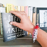 Red Web Plexiglass Cuff Bracelet by Christina Brampti - The Greek Art Company