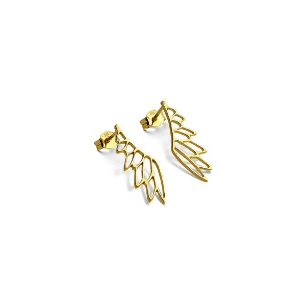 Icarus Wings Studs Earrings by KISS THE FROG - The Greek Art Company