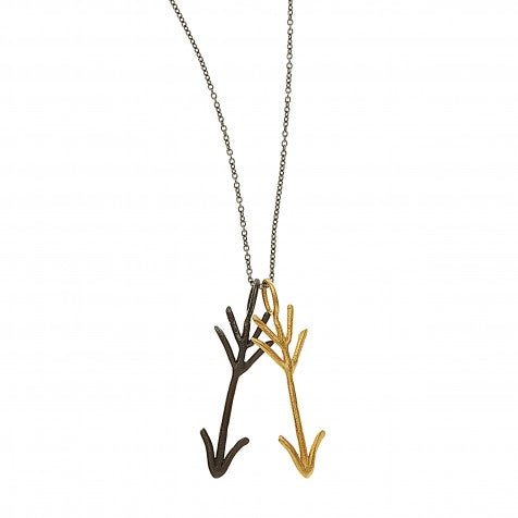 Velos Double Arrow Necklace by Danai Giannelli - The Greek Art Company