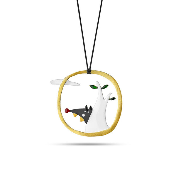 Wolf Pendant by KISS THE FROG - The Greek Art Company