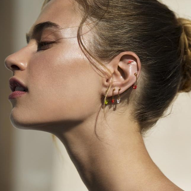 Safety Pin Single Earring by Ileana Makri - The Greek Art Company