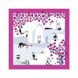 Cats silk pocket square by Grecian Chic - The Greek Art Company