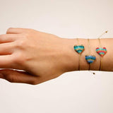 Love heart makrame bracelet by Irene Hussein - The Greek Art Company