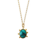 Heirloom Turquoise Necklace by Danai Giannelli - The Greek Art Company