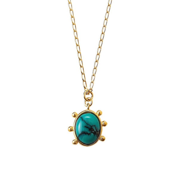 Heirloom Turquoise Necklace by Danai Giannelli - The Greek Art Company